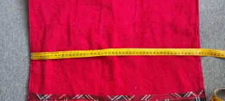 Coppia Asciugamani Rossi con Fantasia