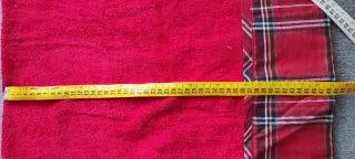 Coppia Asciugamani Rossi con Fantasia