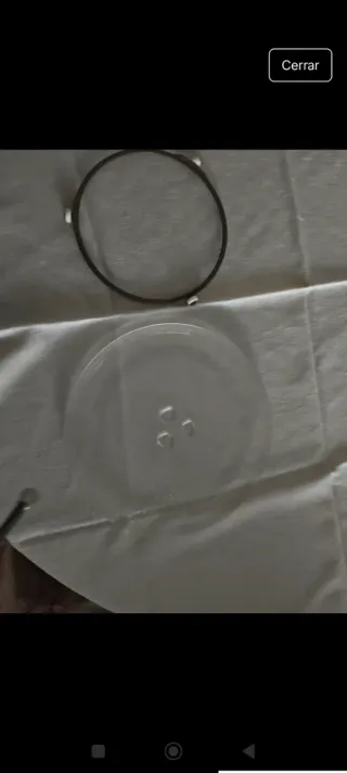 Plato y aro giratorio microondas