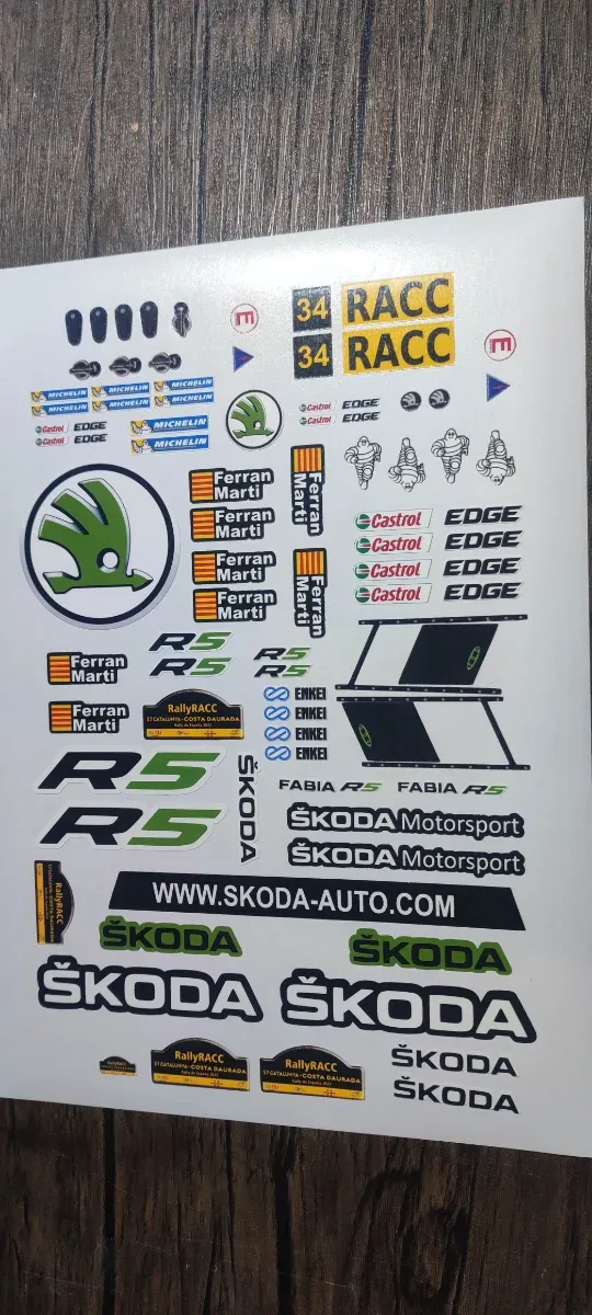 Pegatinas Skoda R5 Rally RACC 2 modelos
