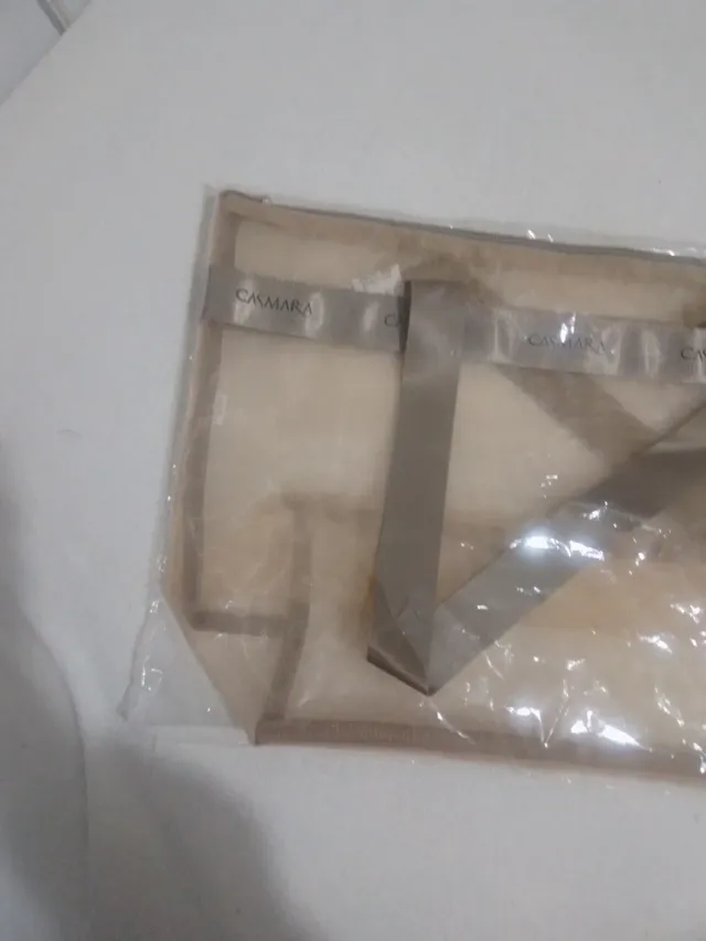 Bolso transparente Casmara beige