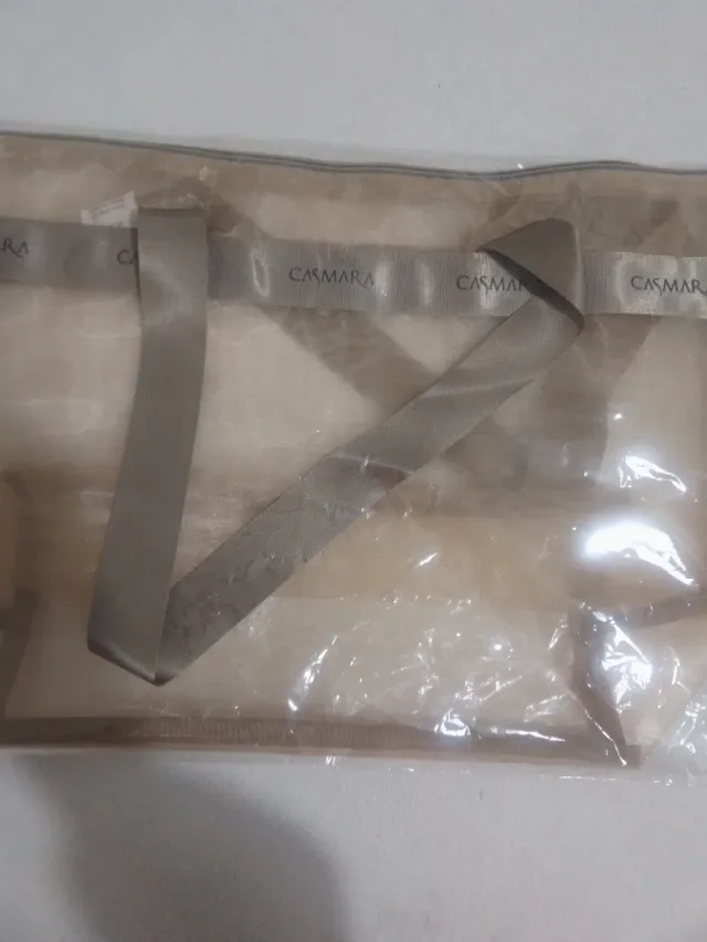 Bolso transparente Casmara beige