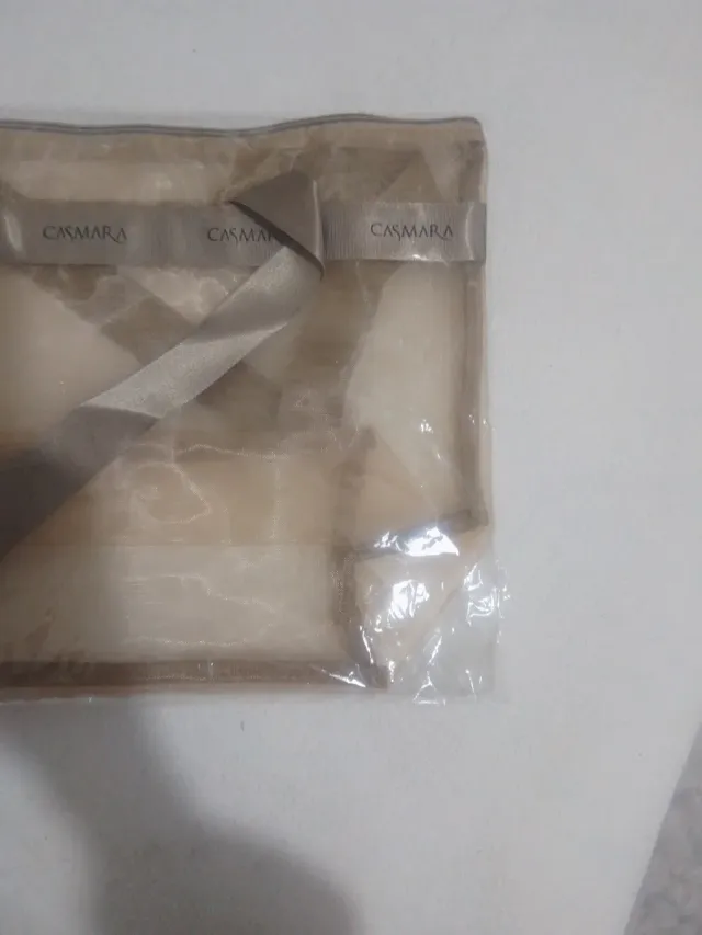 Bolso transparente Casmara beige