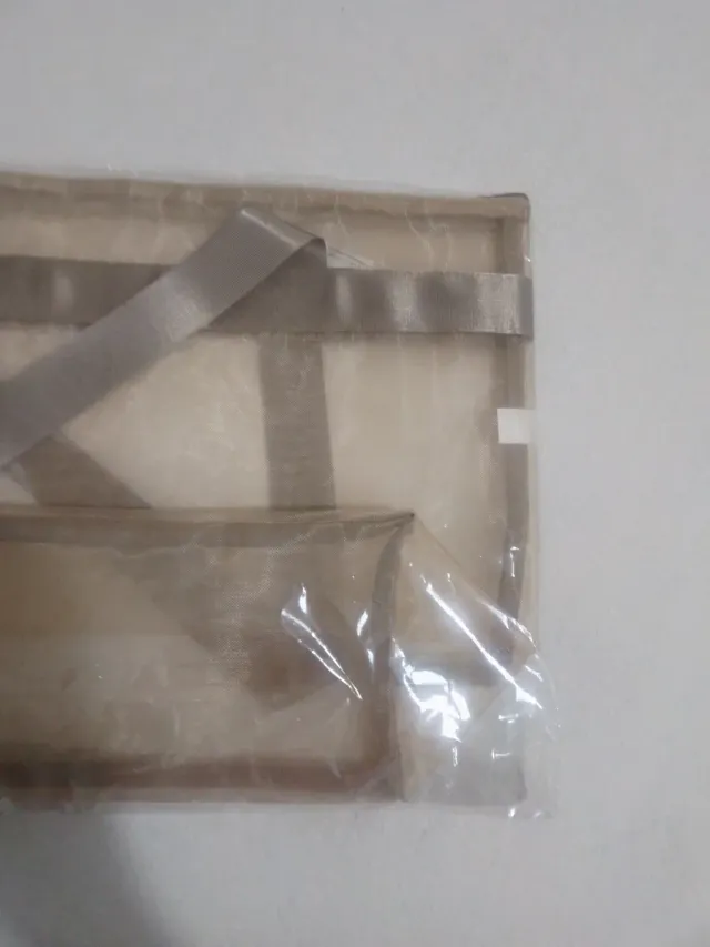 Bolso transparente Casmara beige