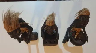 Set 3 sculture artigianato africano
