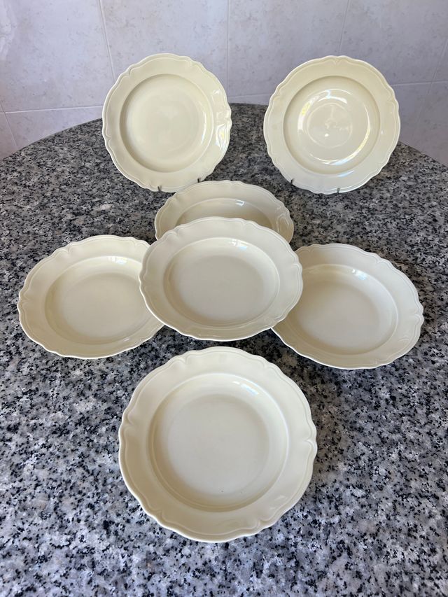 Set 7 piatti profondi Limoges France - Porcellana