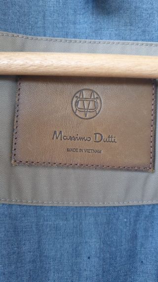 Parka Massimo Dutti Hombre Beige/Azul