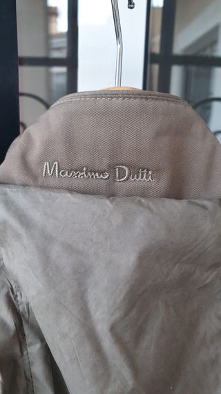 Parka Massimo Dutti Hombre Beige/Azul