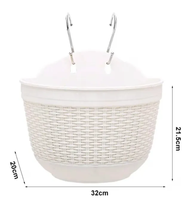 Maceteros Colgantes Resina Ratta Blancos