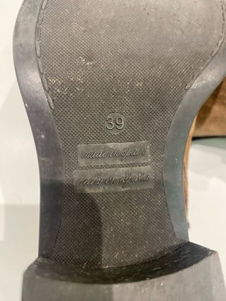 Botines ante marrón hebilla