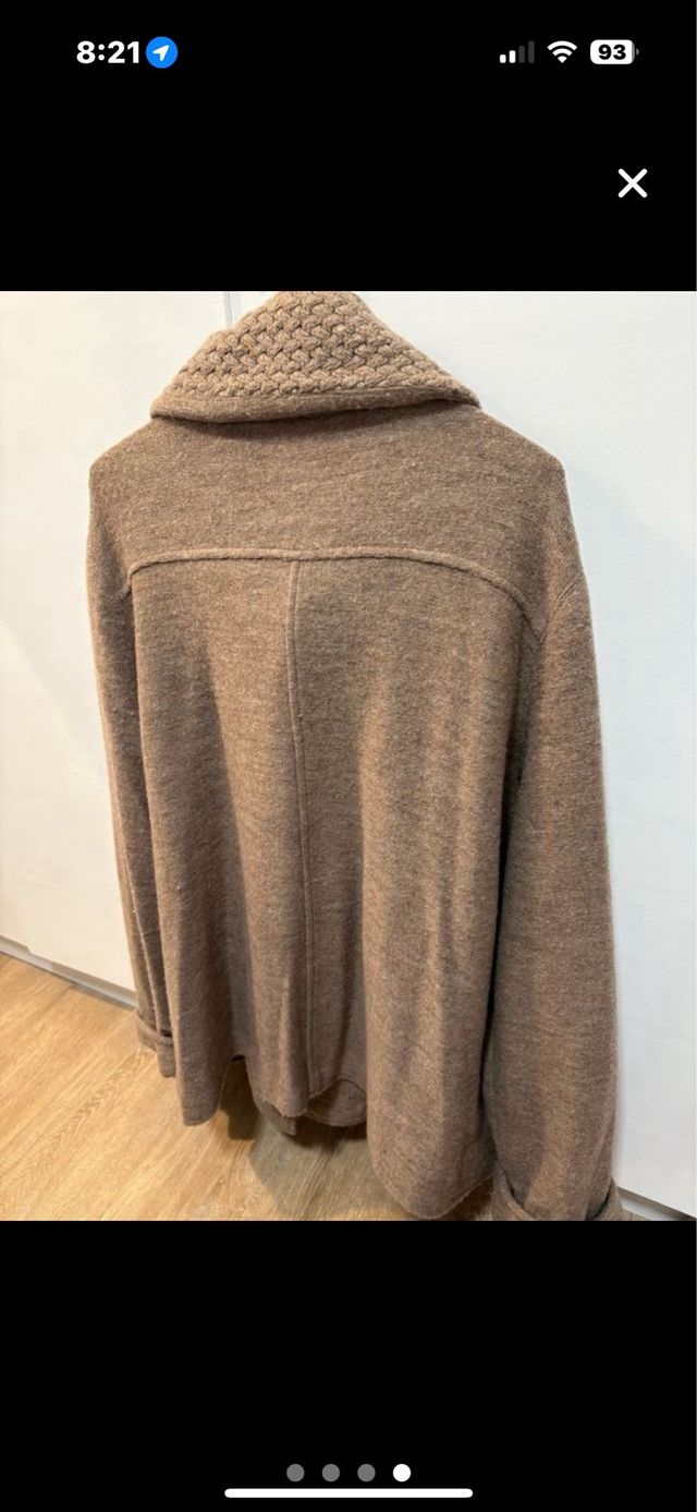 Chaquetón de lana Anna Mora Beige/Marrón