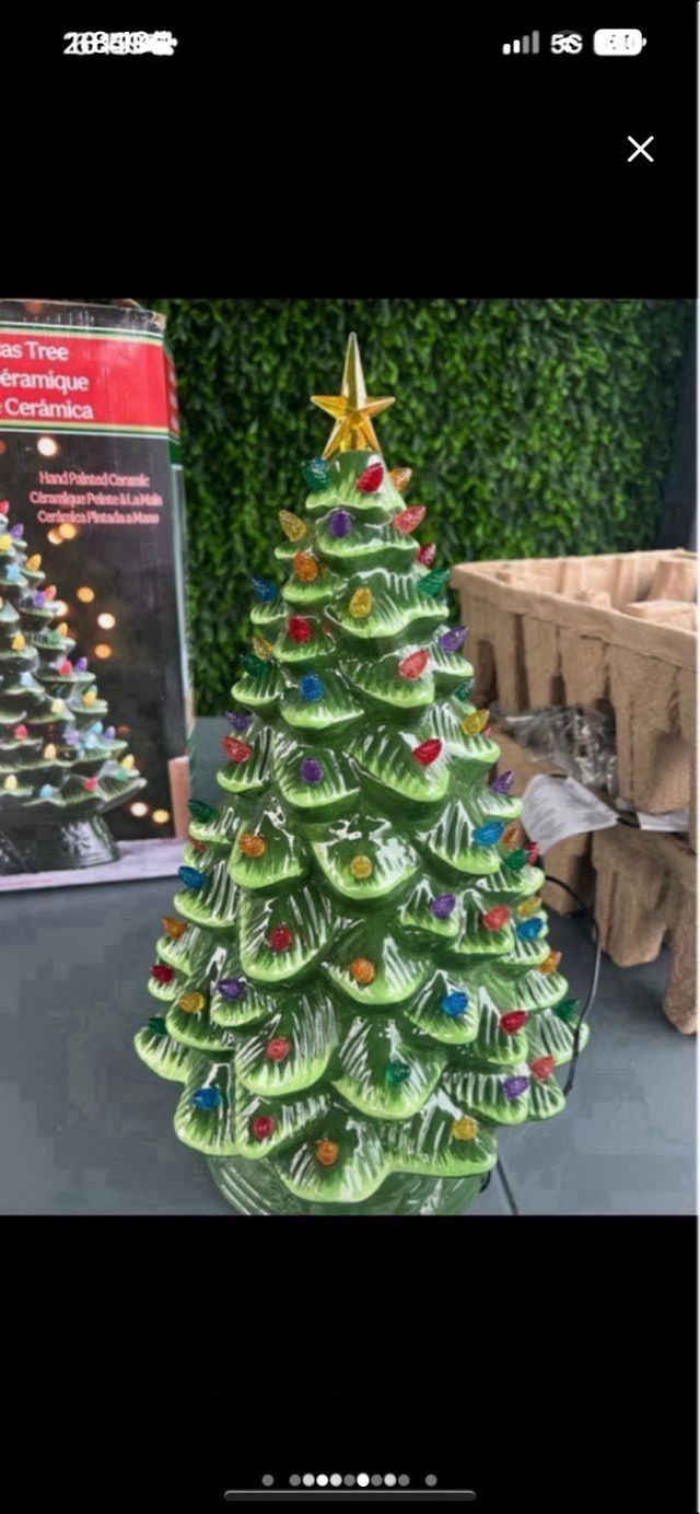 Árbol de Navidad Cerámica con Luces