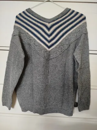 Jersey KOOKAI V-neck rayas azul y beige Talla s