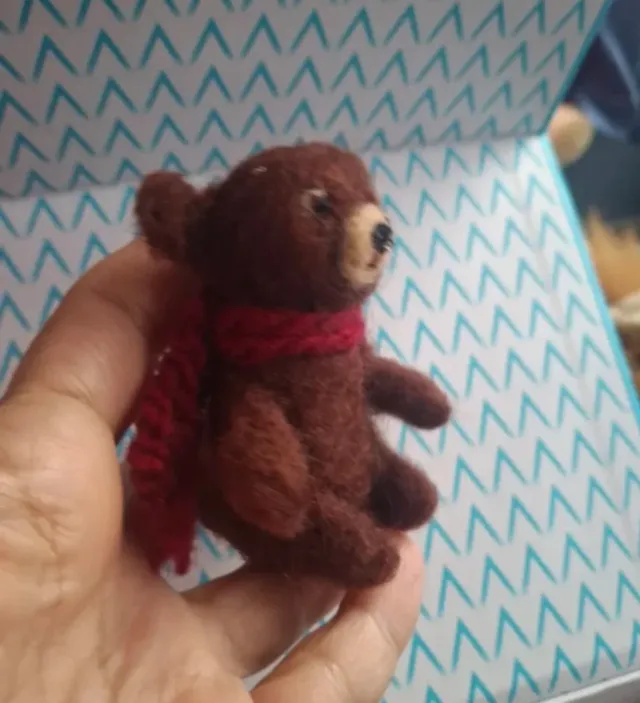 Peluche Oso Fieltro Bufanda Roja
