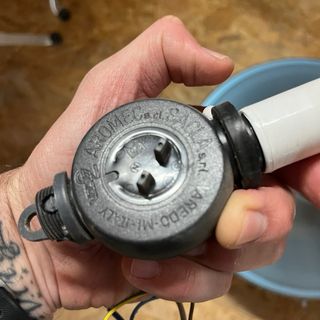 Lampadario metallo e plastica