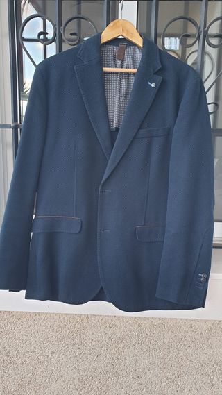 Blazer Azul Marino Massimo Dutti Hombre Talla M