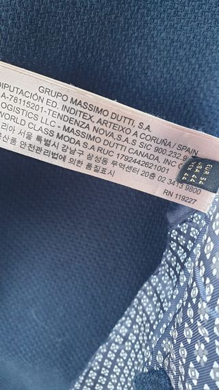 Blazer Azul Marino Massimo Dutti Hombre Talla M