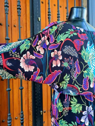 Vestido estampado manga ancha "Promod" Talla S/36