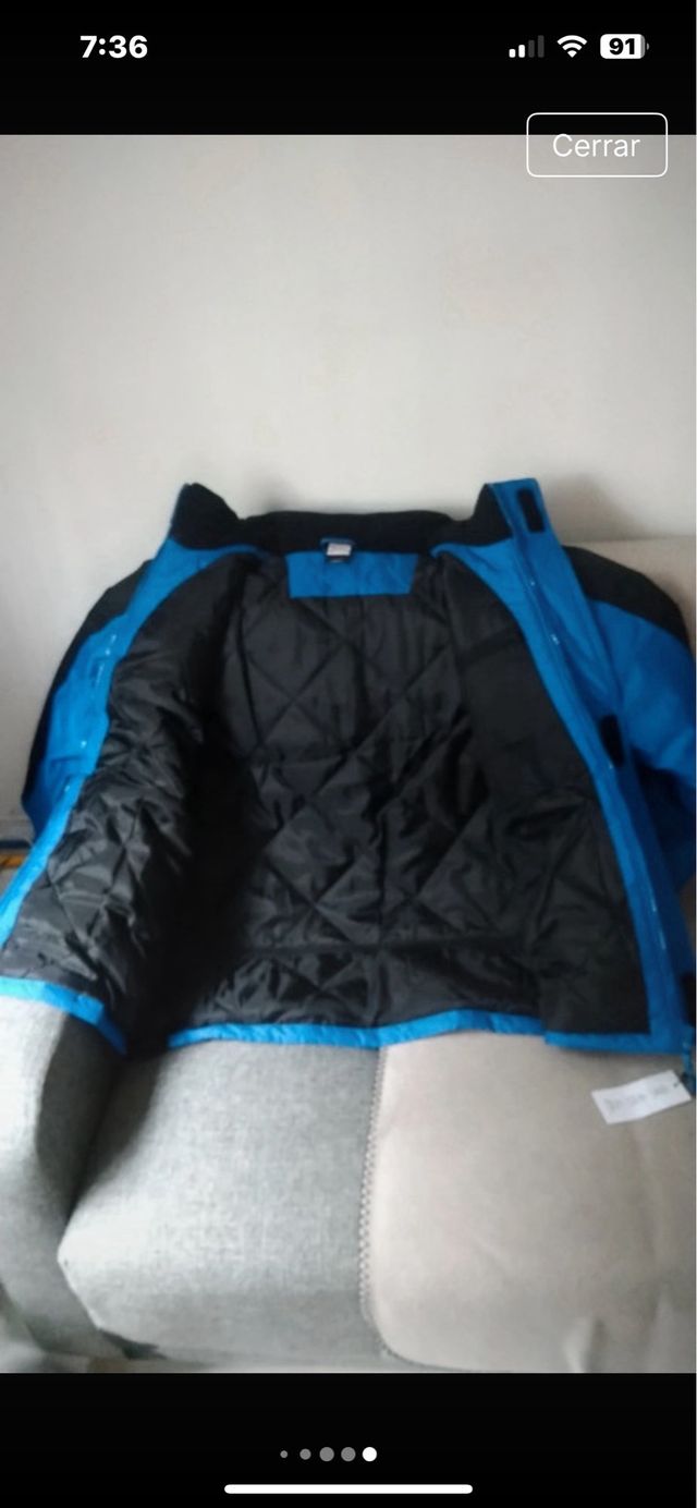 Chaqueta chico azul y negro