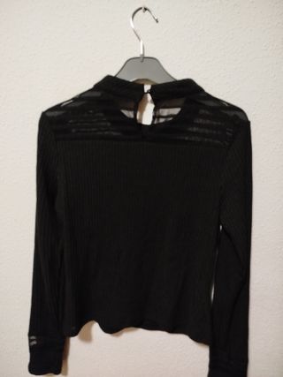 ¡REBAJA! Camiseta canalé y malla Nueva