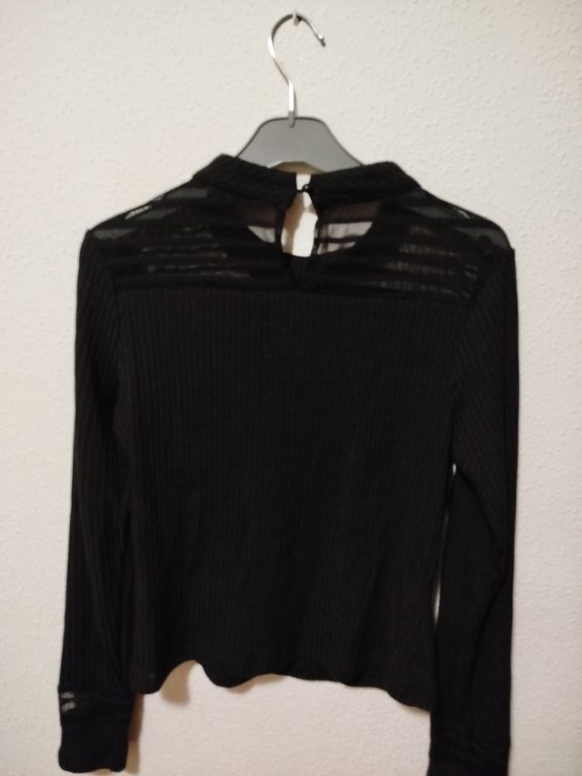 ¡REBAJA! Camiseta canalé y malla Nueva