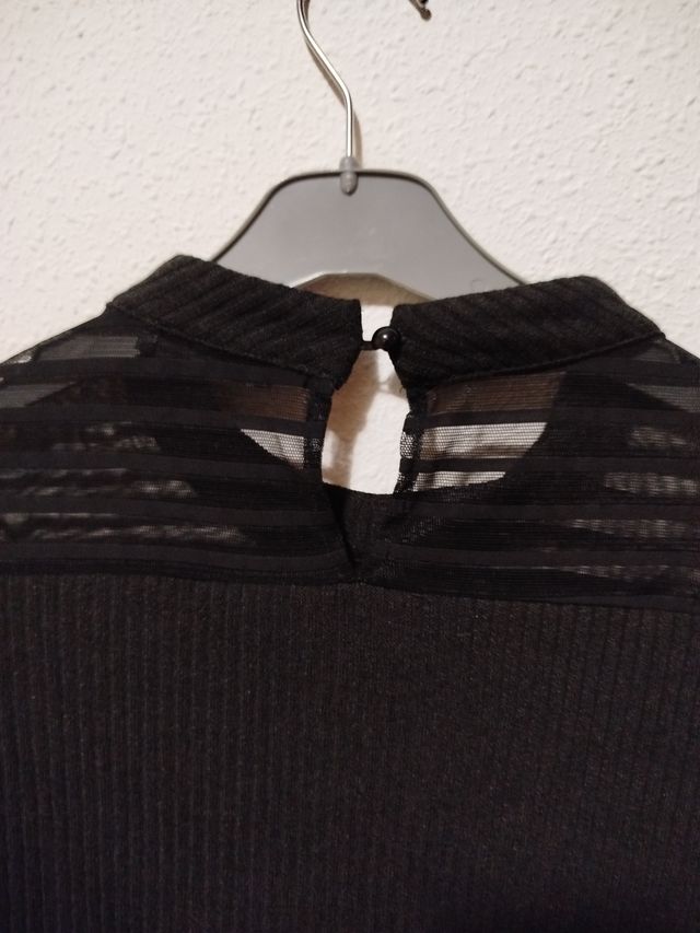 ¡REBAJA! Camiseta canalé y malla Nueva