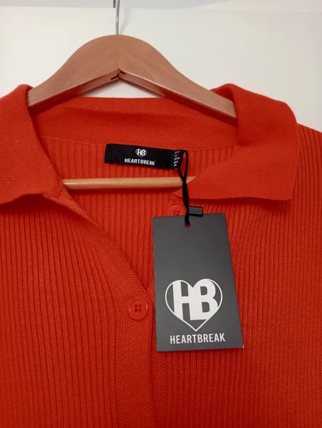 Vestido de punto naranja HEART & BLOW Talla L