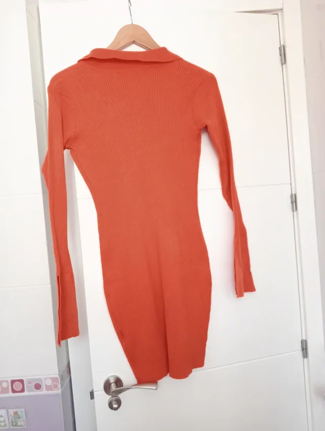 Vestido de punto naranja HEART & BLOW Talla L