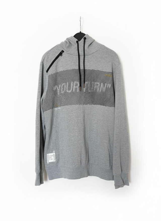 Sudadera gris con capucha