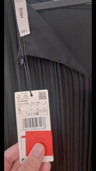 Vestido fiesta negro Mango Talla L