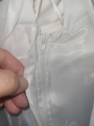 Vestido de Novia Blanco con Encaje y Lentejuelas