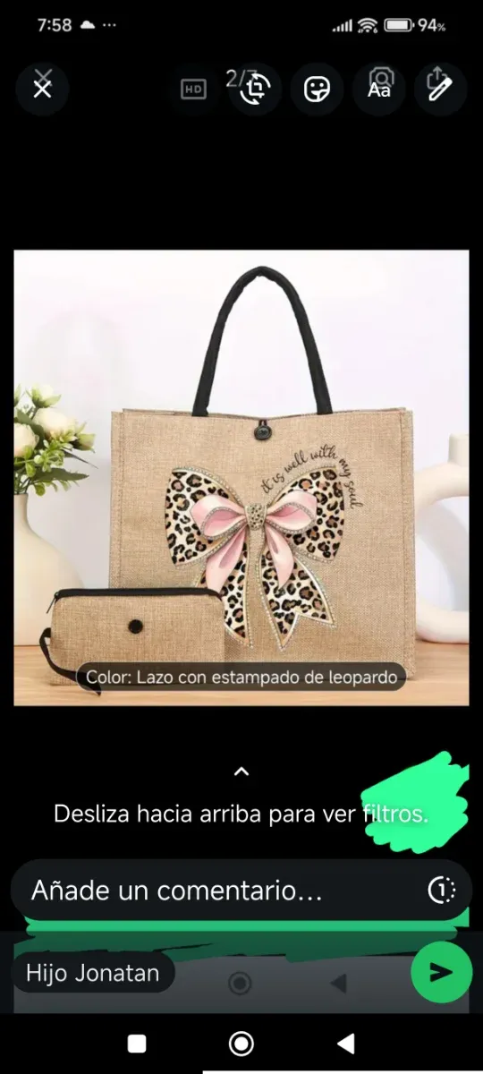 Bolso de pelo beige
