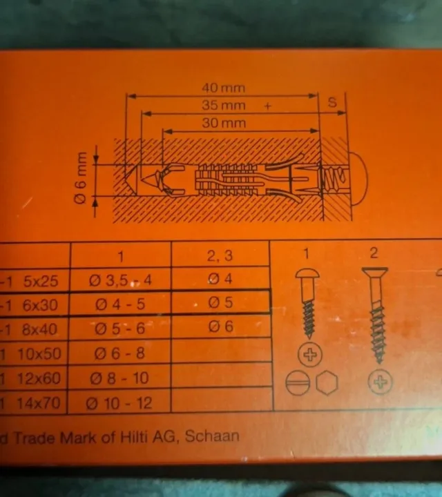 Viti e tasselli Hilti 6x30 mm (200pz)