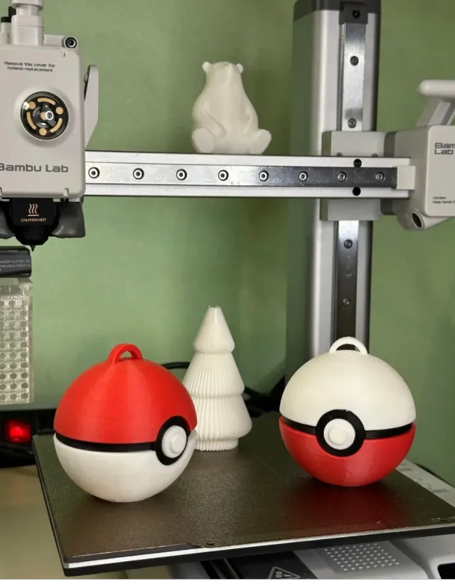 Adorno Pokeball Pokémon Árbol Navidad 3D