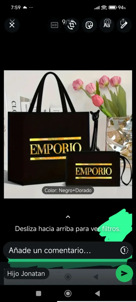 Bolso Cavalli Class Beige y Negro