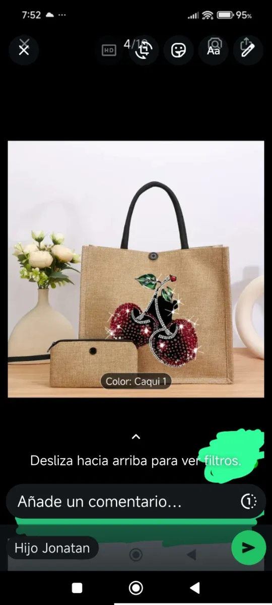 Bolso Cavalli Class Beige y Negro