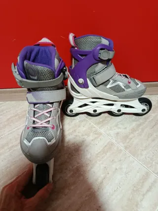 Patines en línea Oxelo morado y gris