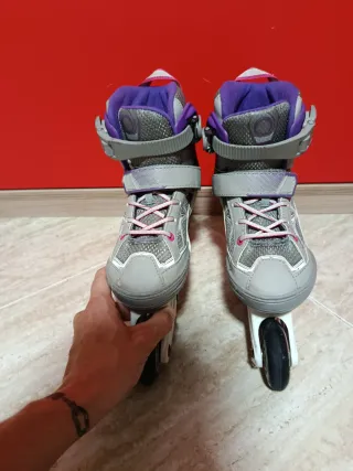 Patines en línea Oxelo morado y gris