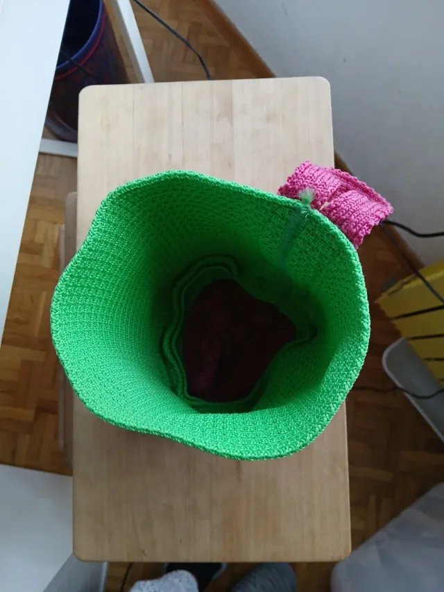 Bolsa organizadora tejida 20cm prof. 15cm diam.