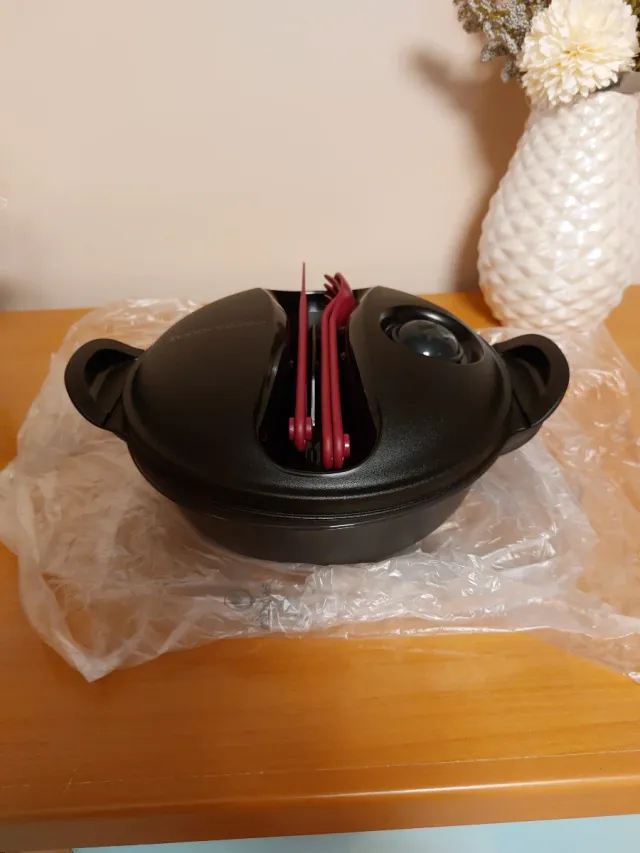 Tupperware Crystalwave Recipiente Negro