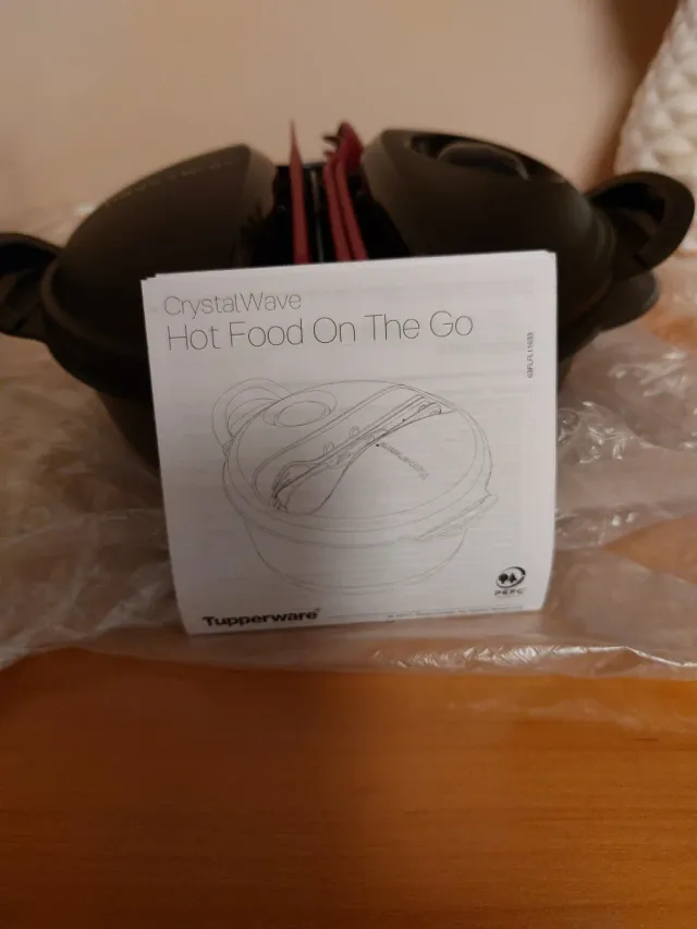 Tupperware Crystalwave Recipiente Negro