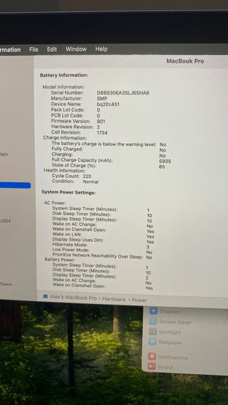 MacBook Pro 15” i9 32GB RAM 1TB SSD