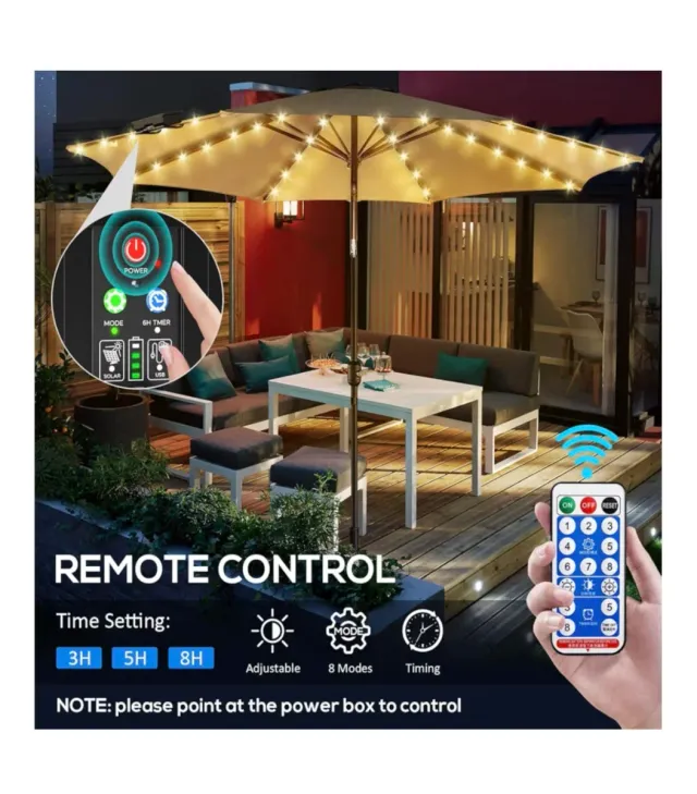 Guirnalda Luces Solares Eletorot 8 Modos y Mando