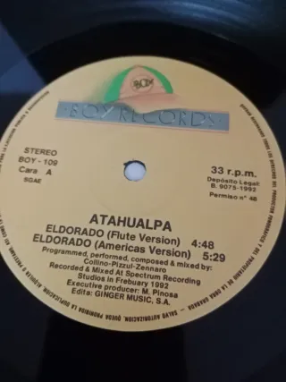 Vinilo El Dorado Atahualpa World Music