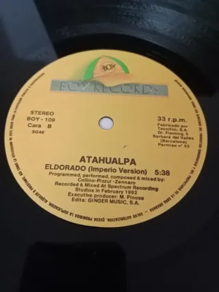 Vinilo El Dorado Atahualpa World Music
