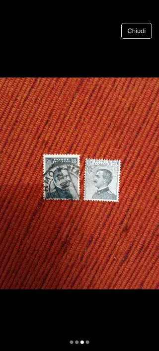 2 Francobolli Regno Italia Inizio '900