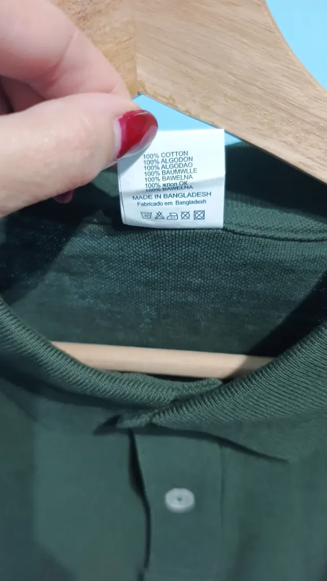 Polo Verde Militar Talla L