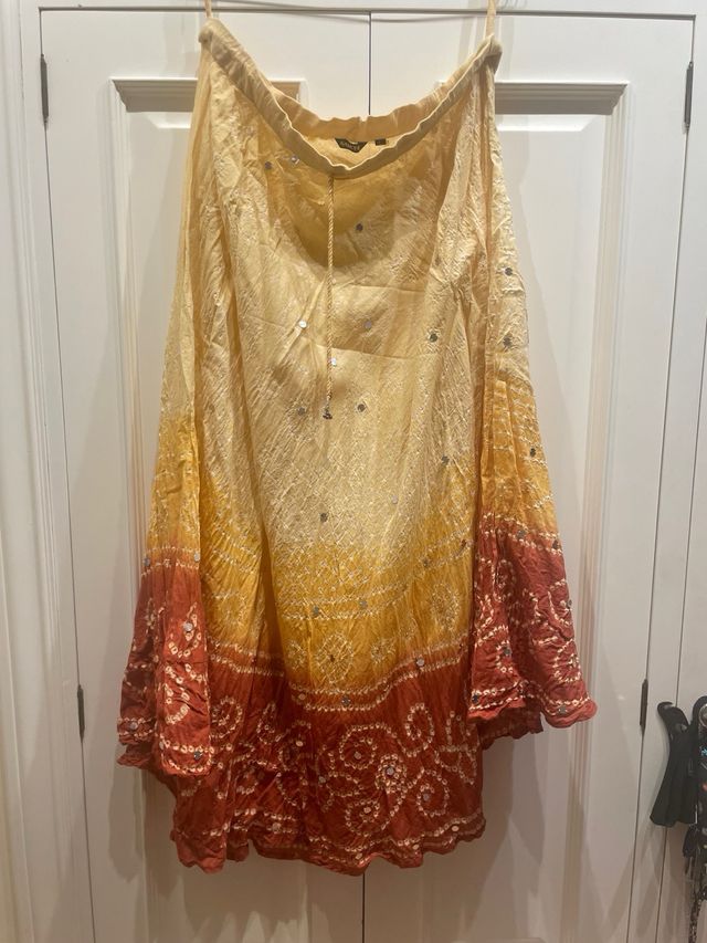 Falda larga algodón.