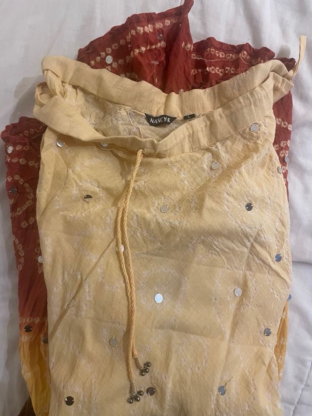 Falda larga algodón.