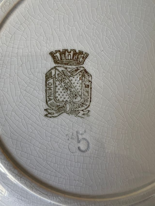 Set di 8 piatti profondi in porcellana Sarreguemines, Cina